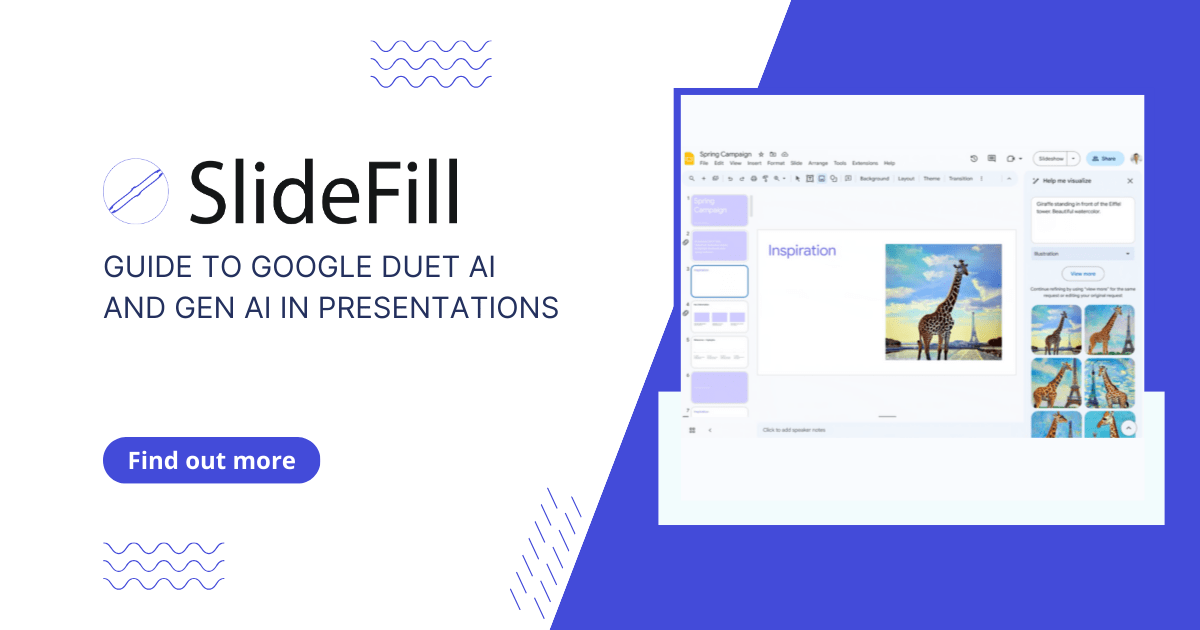 Guide to Google Duet AI and how to use it in presentation slides